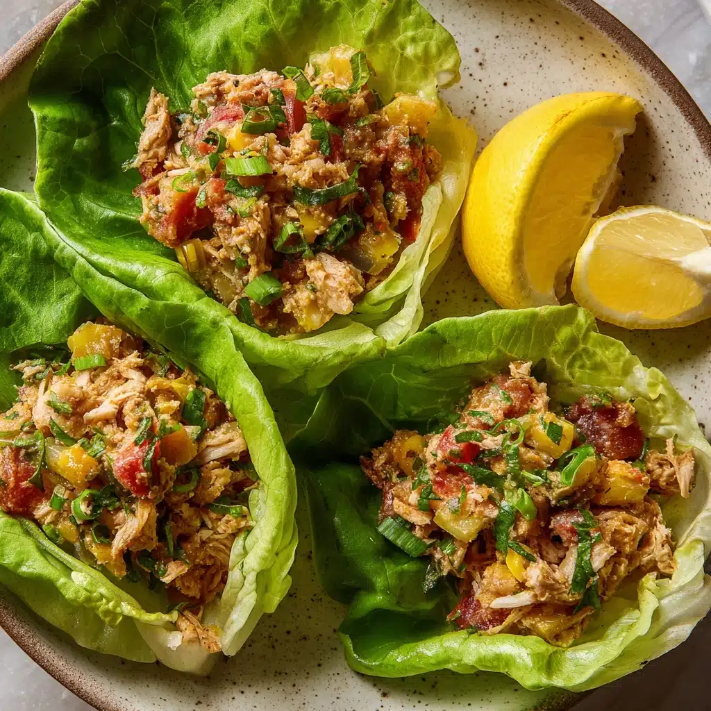 BLT Chicken Salad Lettuce Wraps Recipe - Recipe Image