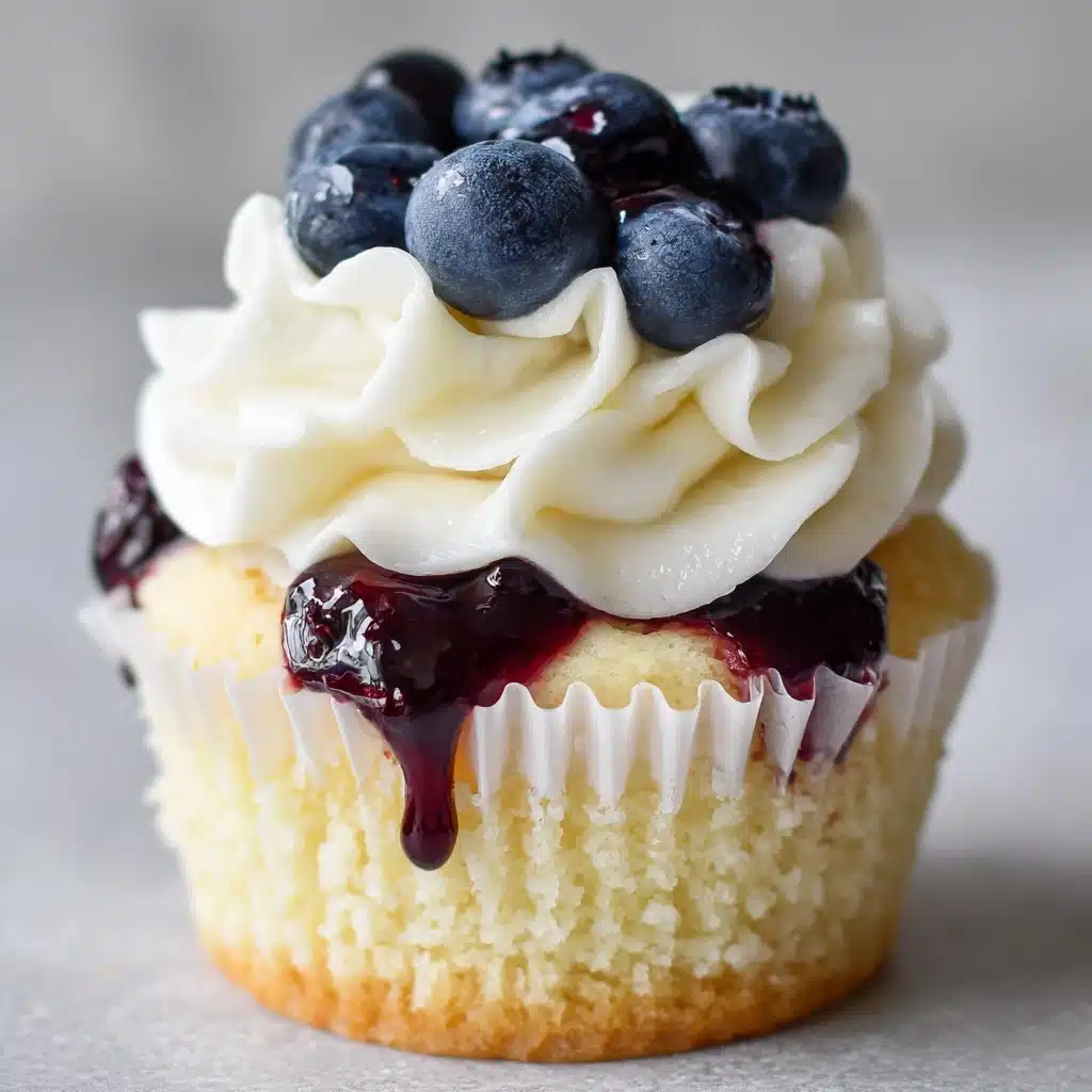 White Chocolate Blueberry Cheesecake Cupcakes Recipe