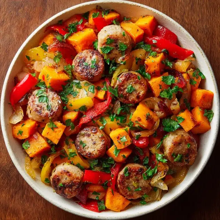 Sausage and Sweet Potatoes with Honey Garlic Sauce Recipe