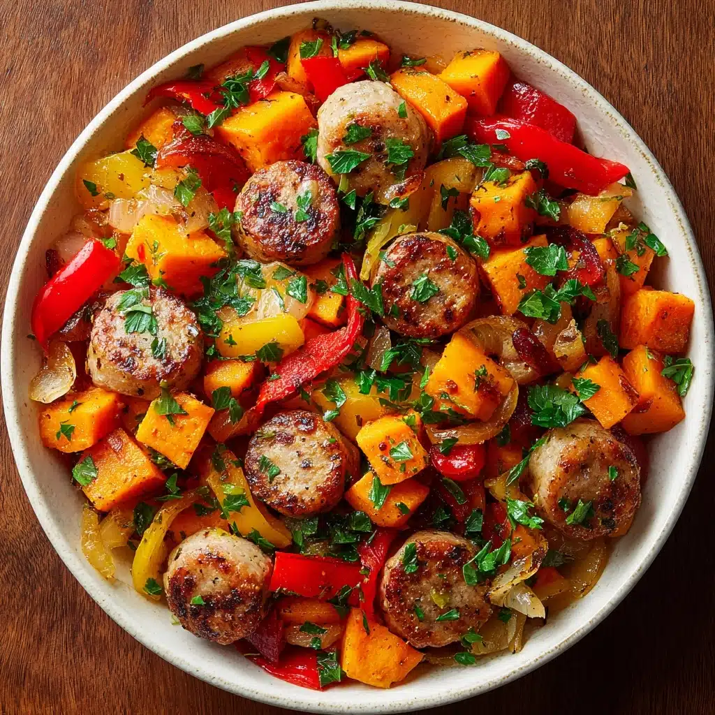 Sausage and Sweet Potatoes with Honey Garlic Sauce Recipe