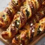 Spinach and Feta Puff Pastry Twists Recipe