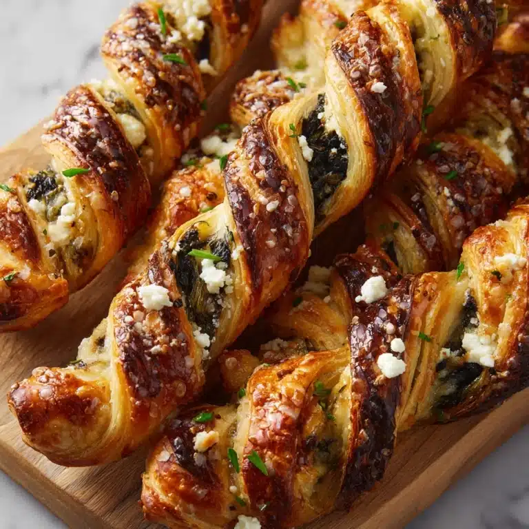 Spinach and Feta Puff Pastry Twists Recipe