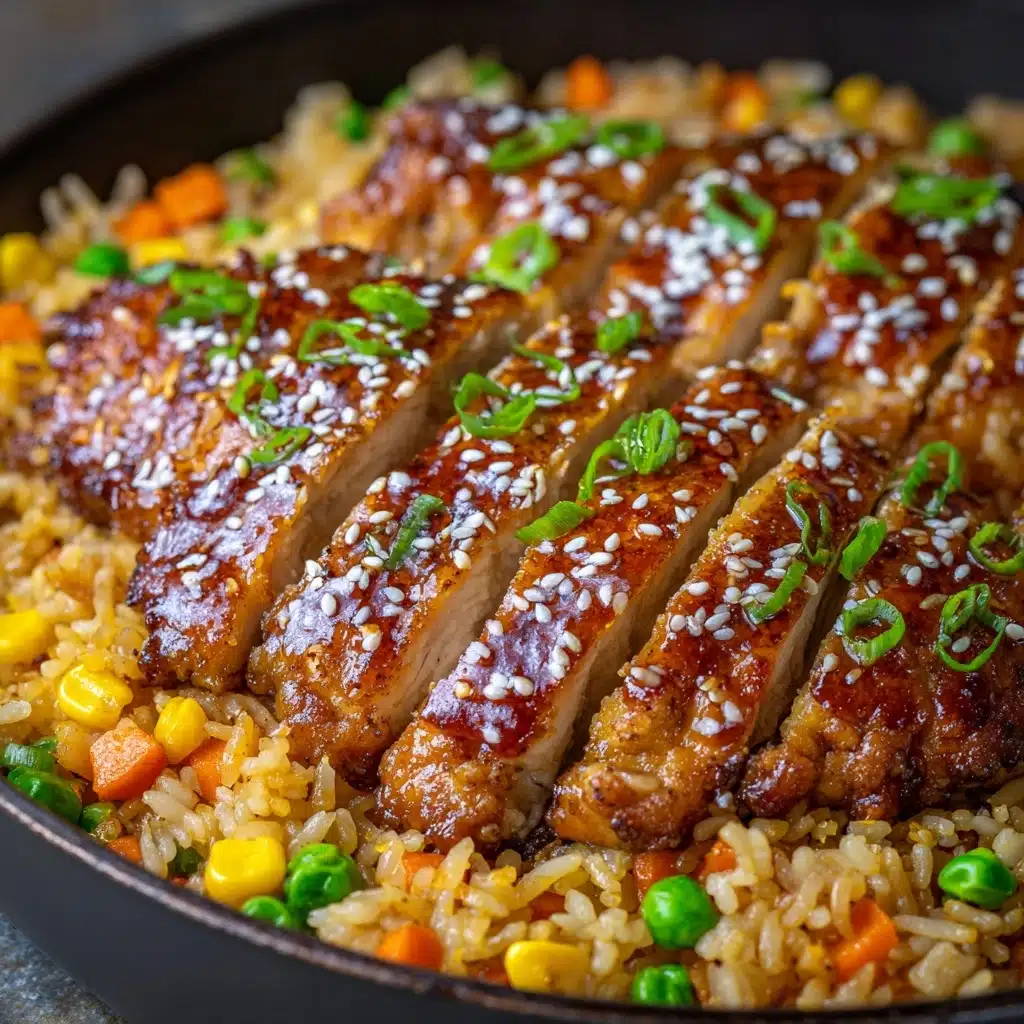 Sticky Garlic Chicken Fried Rice Recipe