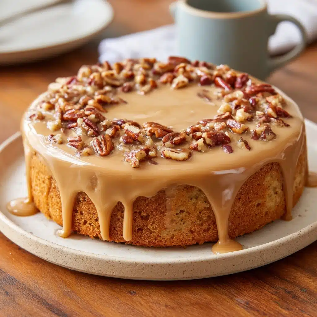 Butter Pecan Praline Poke Cake Recipe - Recipe Image