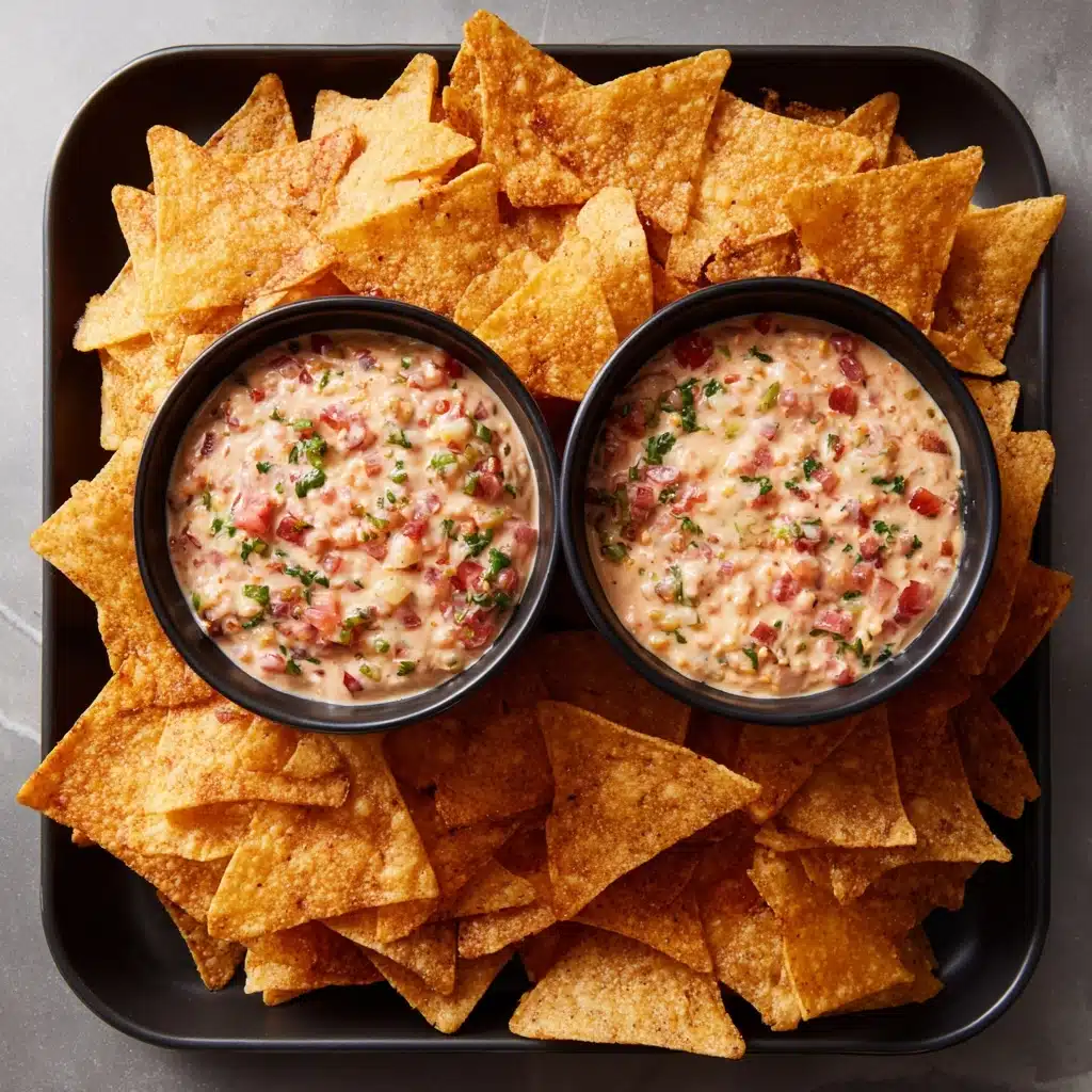 Nacho Triangles with Salsa-Ranch Dipping Sauce Recipe - Recipe Image