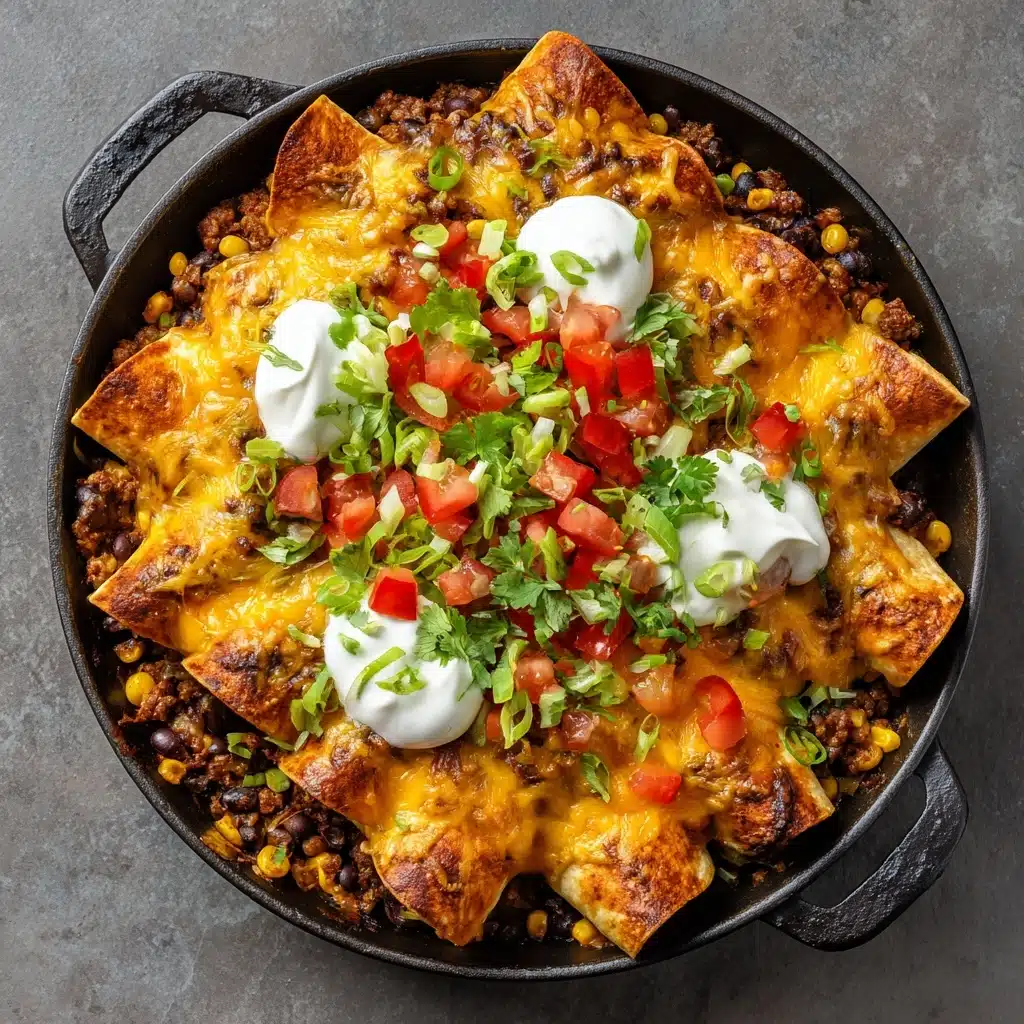 Beef Skillet Enchiladas (Easy One-Pan Recipe) Recipe - Recipe Image