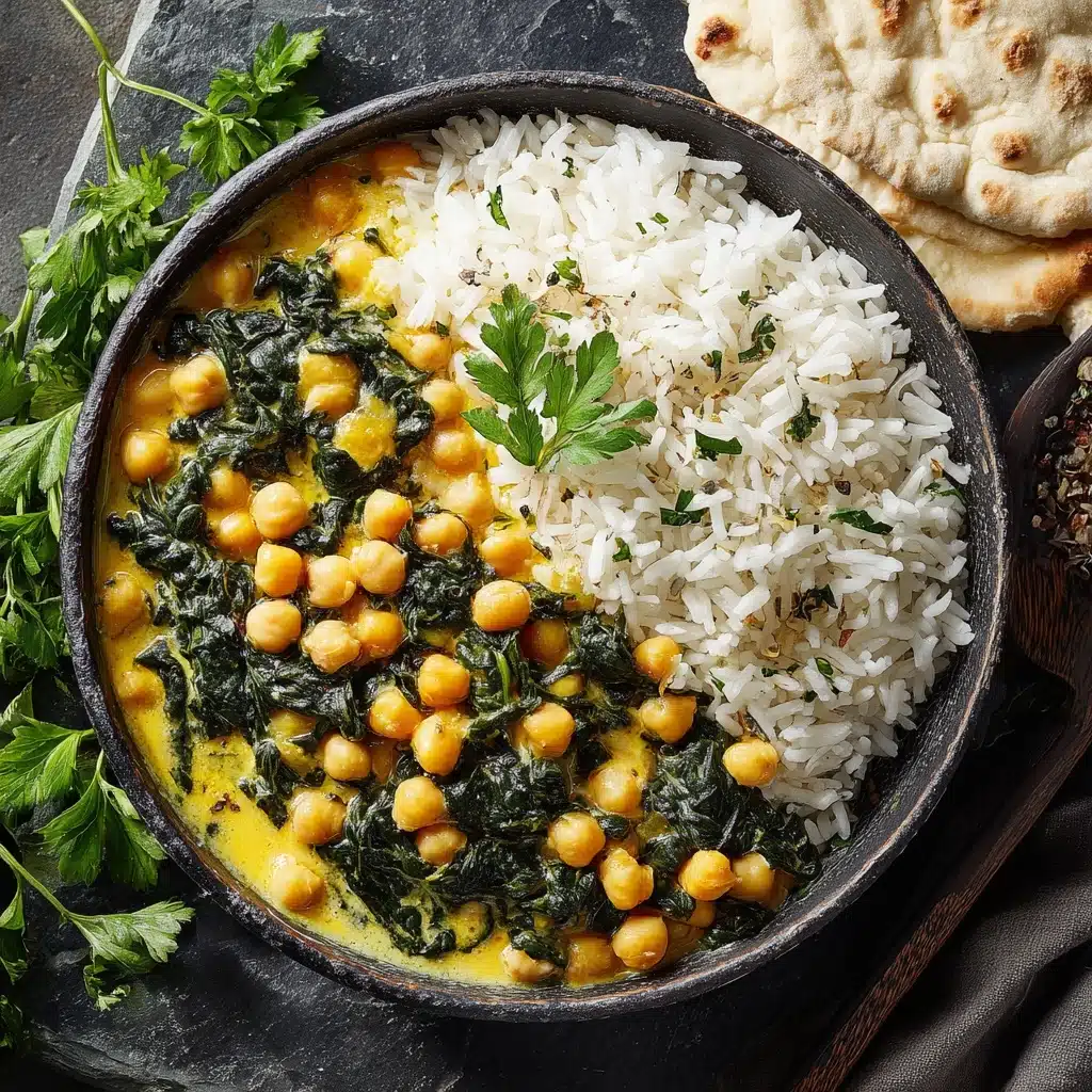Chickpea Spinach Coconut Curry Recipe - Recipe Image