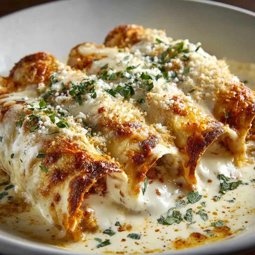 Chicken Enchiladas with Sour Cream White Sauce Recipe - Recipe Image