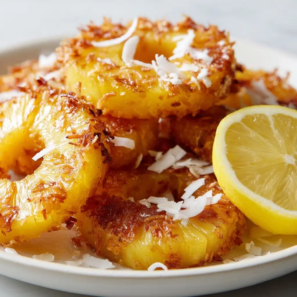 Fried Pineapple with Coconut Crust Recipe - Recipe Image