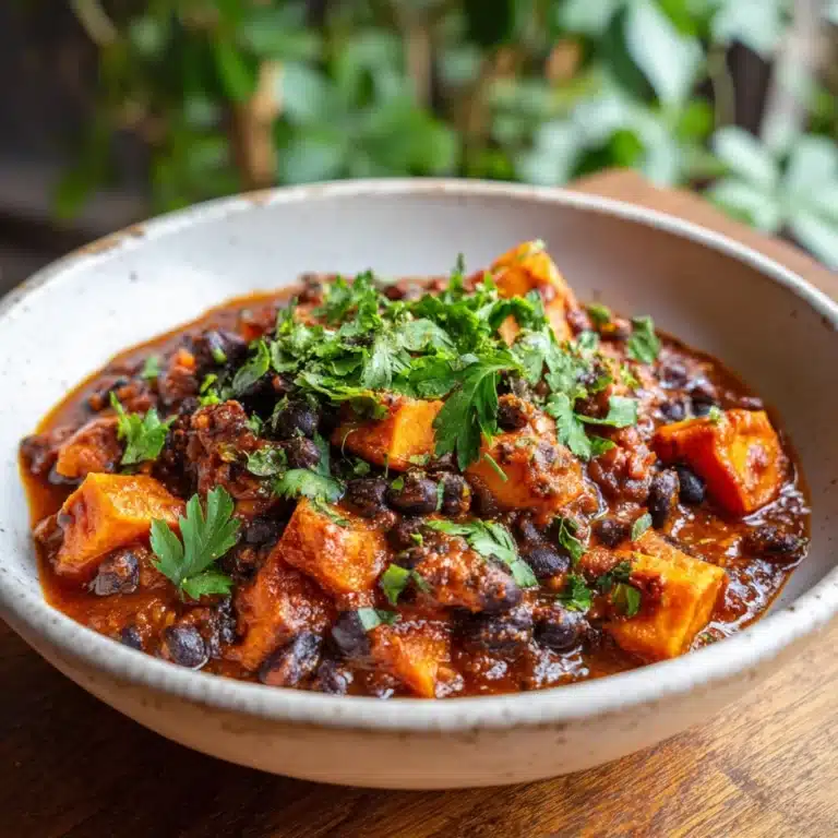 Spiced Sweet Potato and Black Bean Stew Recipe
