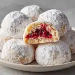 Raspberry-Filled Almond Snow Cookies Recipe