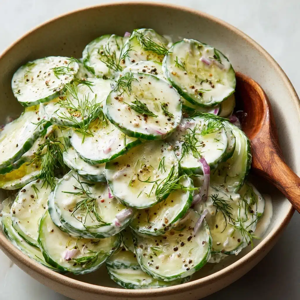 German Creamy Cucumber Salad Recipe