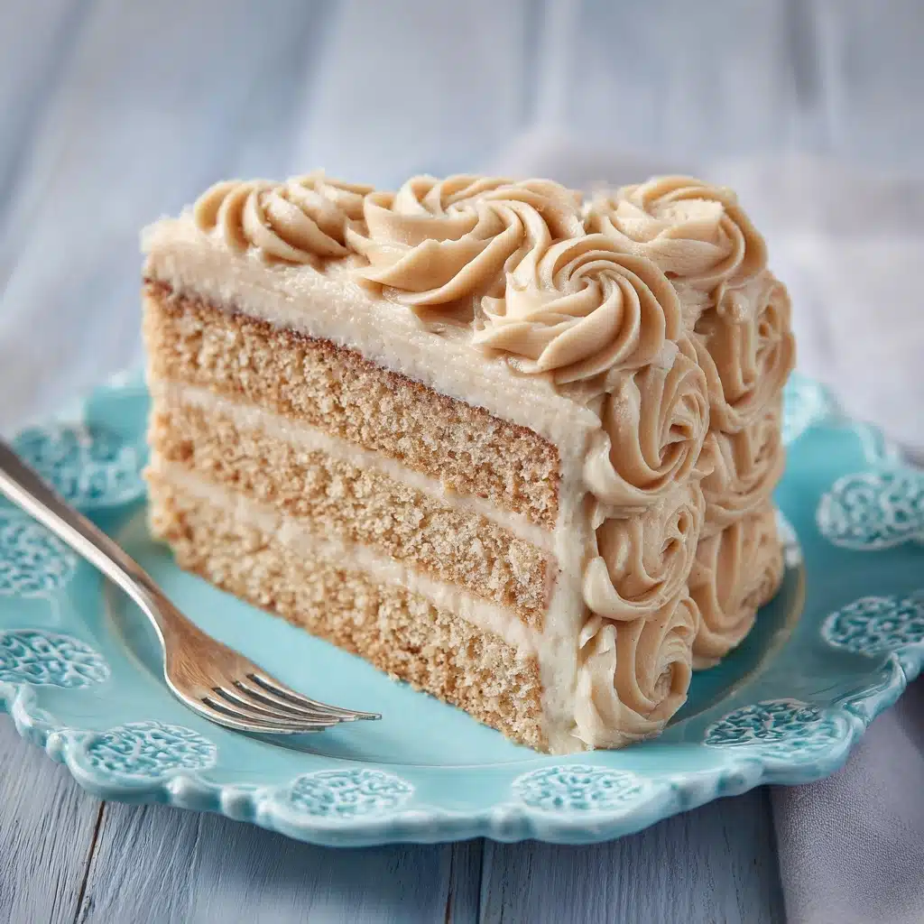 Vanilla Cream Cake with Quick Caramel Frosting Recipe - Recipe Image