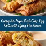 Air Fryer Crab Cake Egg Rolls with Fire Sauce Recipe