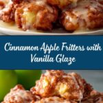 Soft Cinnamon Apple Fritters with Vanilla Glaze Recipe