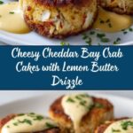 Cheddar Bay Crab Cakes with Lemon Butter Drizzle Recipe