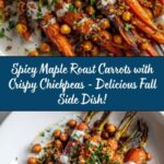Spicy Maple Roast Carrots with Crispy Chickpeas and Yogurt Sauce Recipe