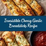 Cheesy Garlic Breadsticks with Marinara Dip Recipe