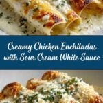 Chicken Enchiladas with Sour Cream White Sauce Recipe