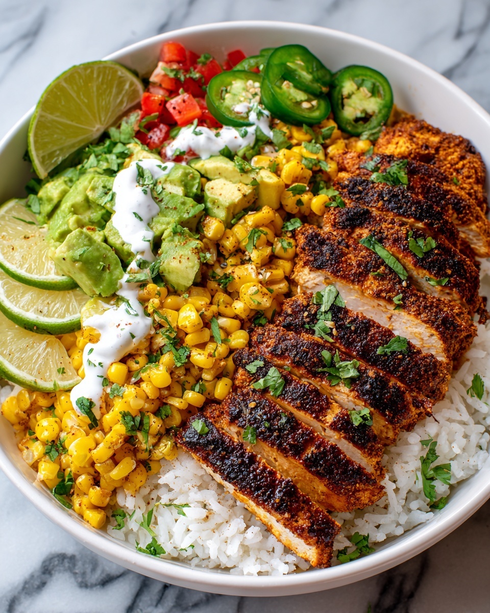 Street Corn Chicken Rice Bowl Recipe - Recipe Image
