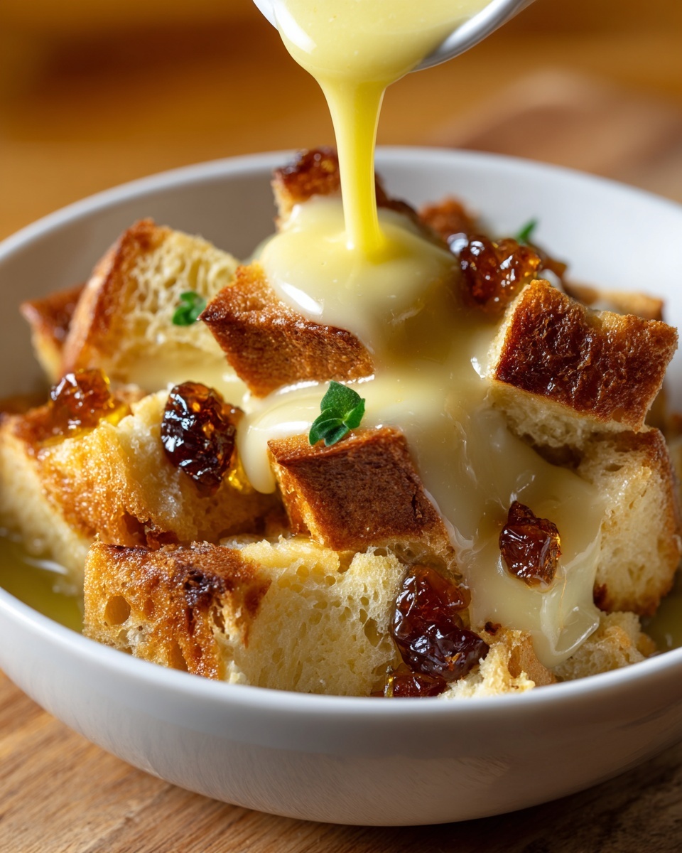 Bread Pudding with Vanilla Sauce Recipe - Recipe Image