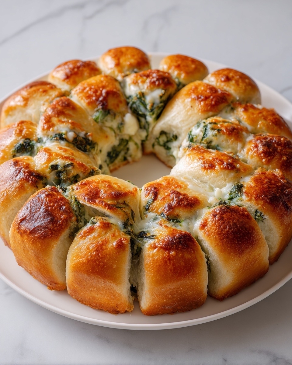 Spinach Artichoke Dip Pull-Apart Bread Recipe - Recipe Image