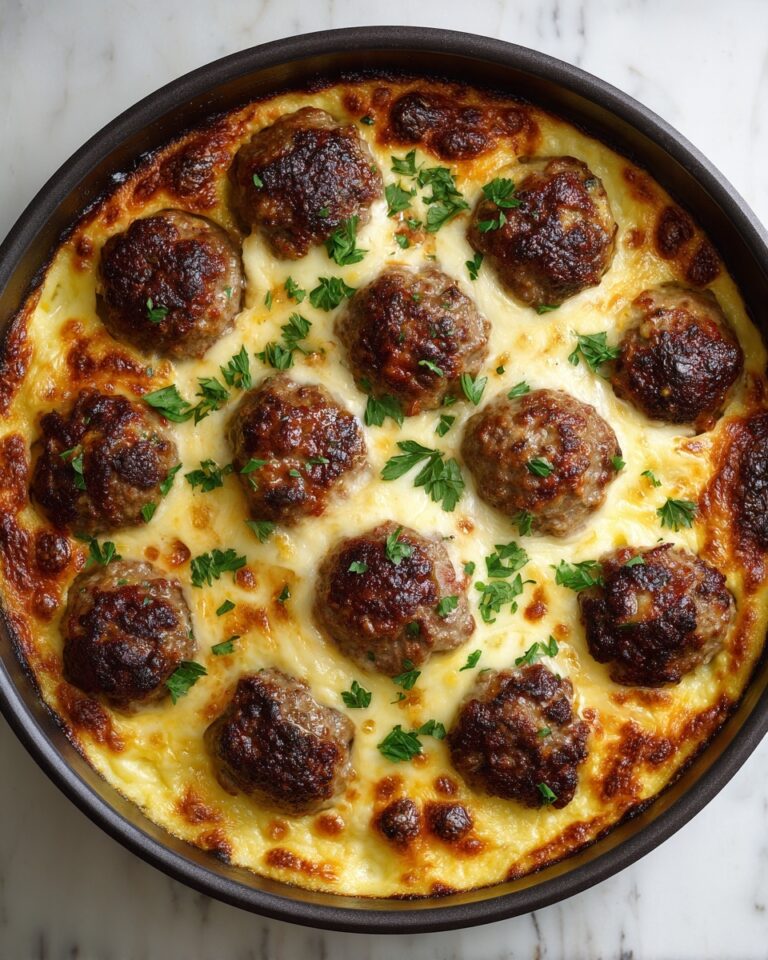 Cheesy Potato Meatball Casserole Recipe