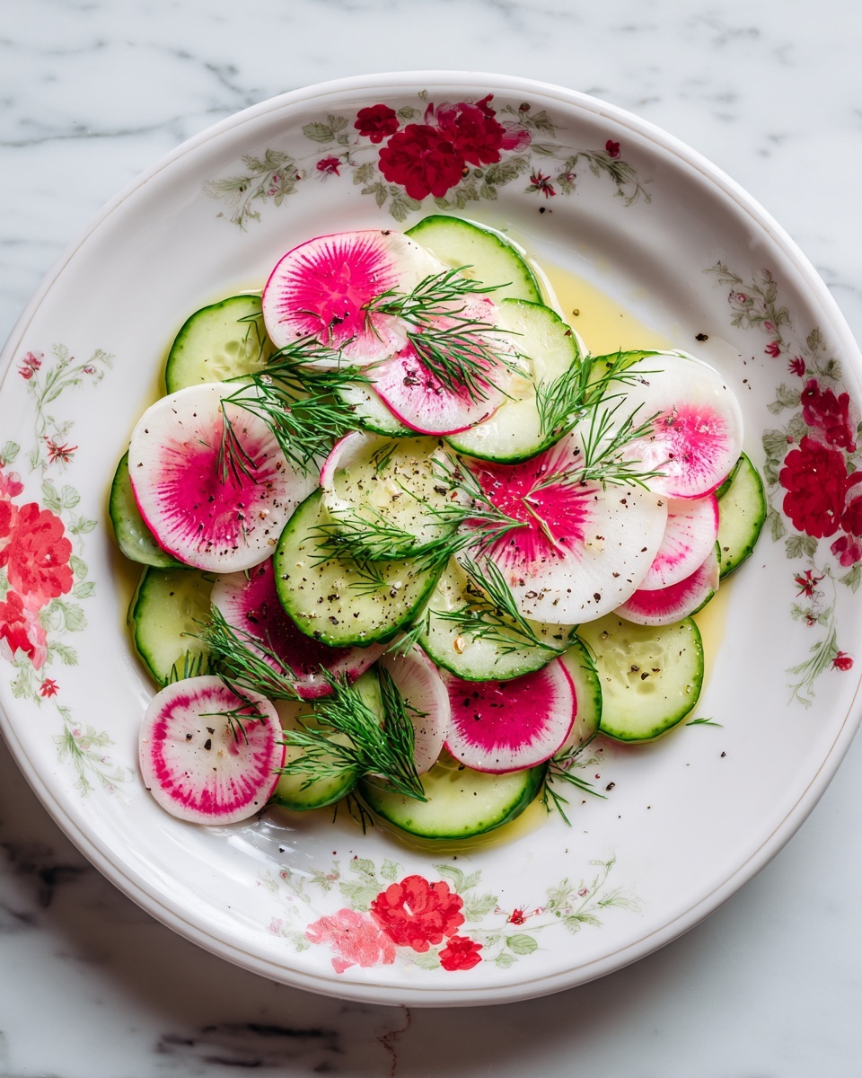 Dewy Dill Delight Radish and Cucumber Salad Recipe - Recipe Image