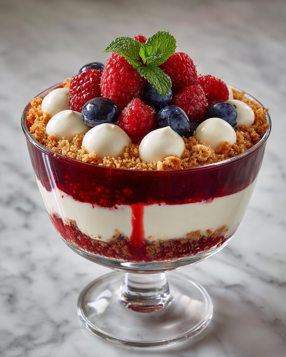 Red Velvet Trifle with White Chocolate Pudding and Mixed Berries Recipe - Recipe Image