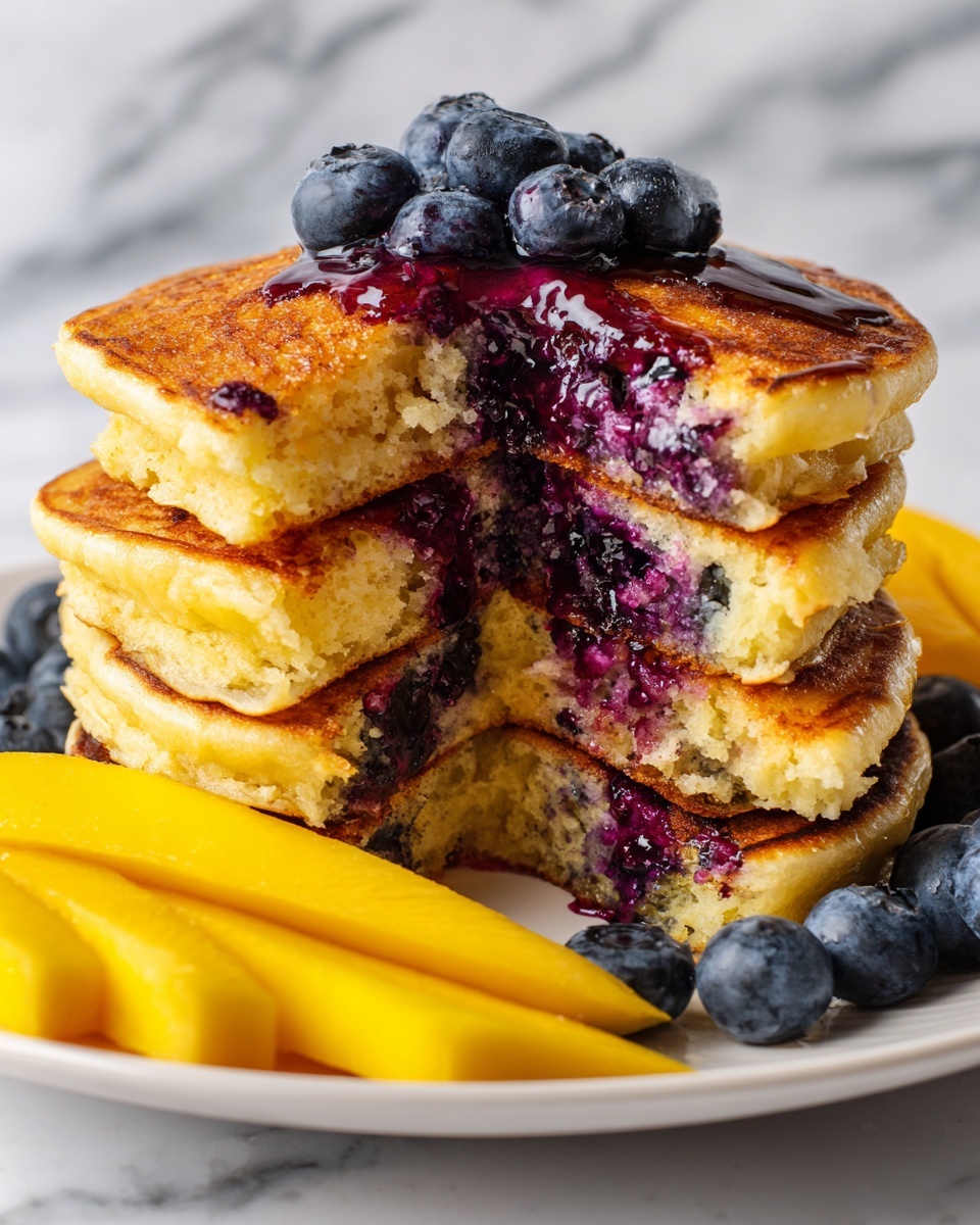 Blueberry Oatmeal Pancakes Recipe - Recipe Image