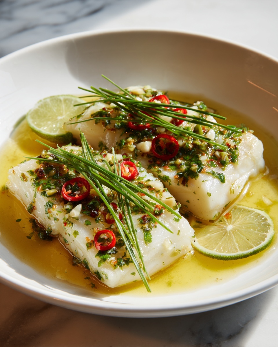 How to Make Irresistible Thai Lime-Garlic Steamed Fish at Home Recipe - Recipe Image