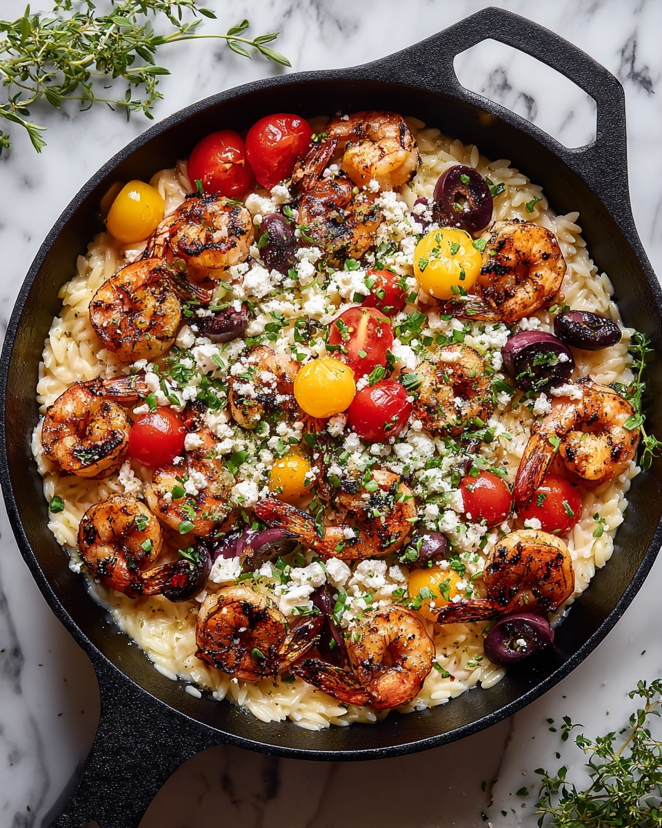 Greek Shrimp with Orzo and Feta Recipe - Recipe Image