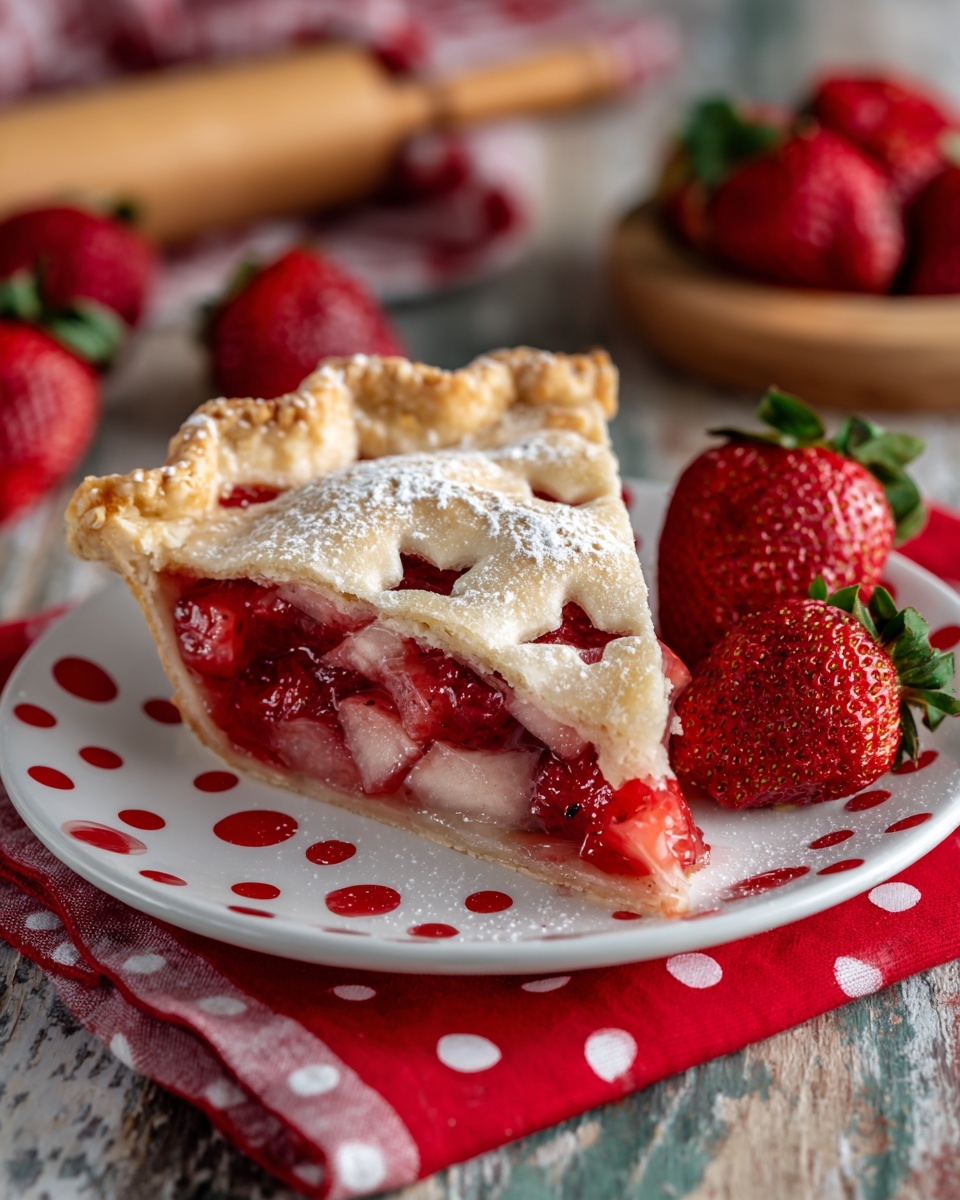 Strawberry Rhubarb Pie Recipe - Recipe Image