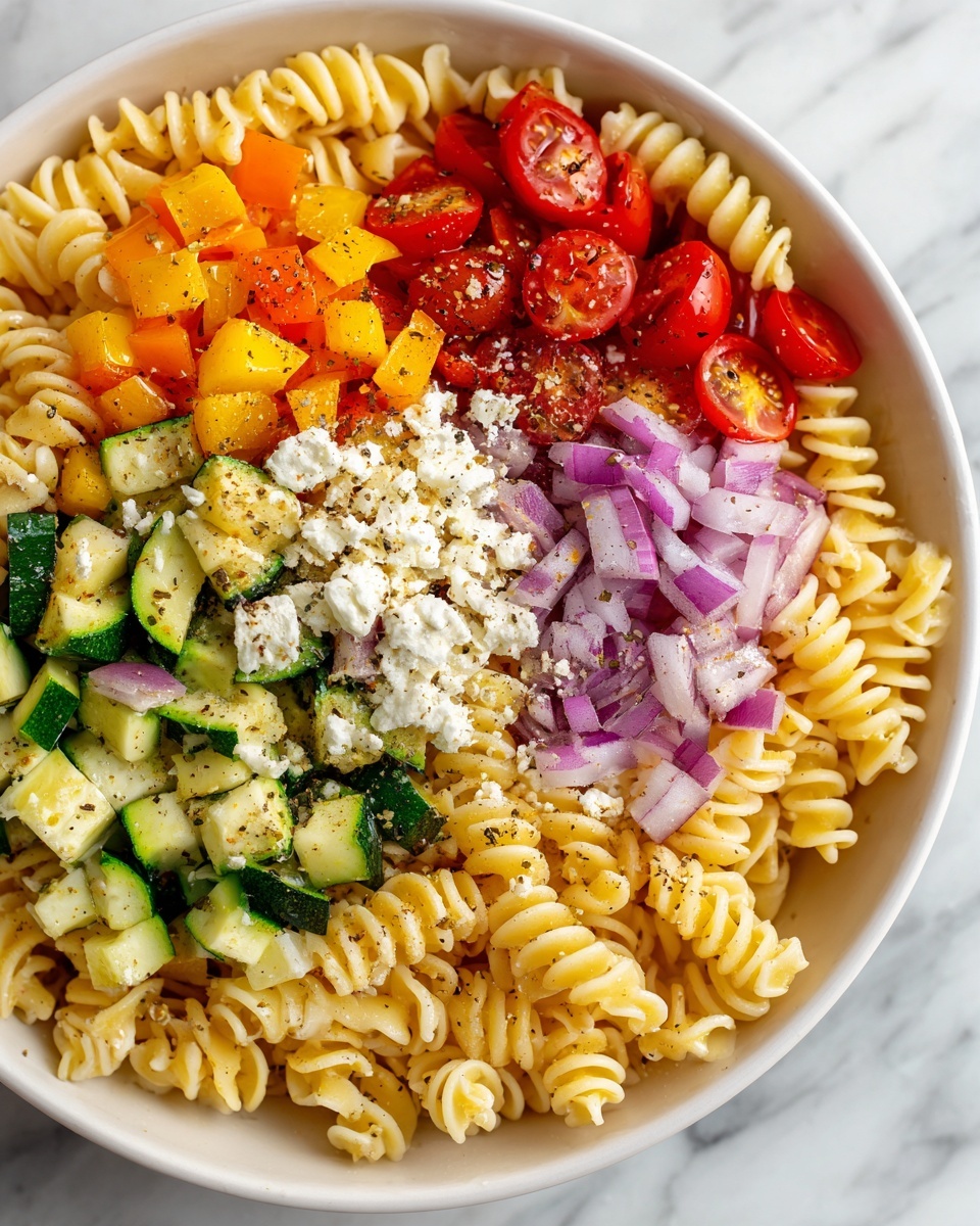 Feta & Roasted Veggie Pasta Recipe - Recipe Image