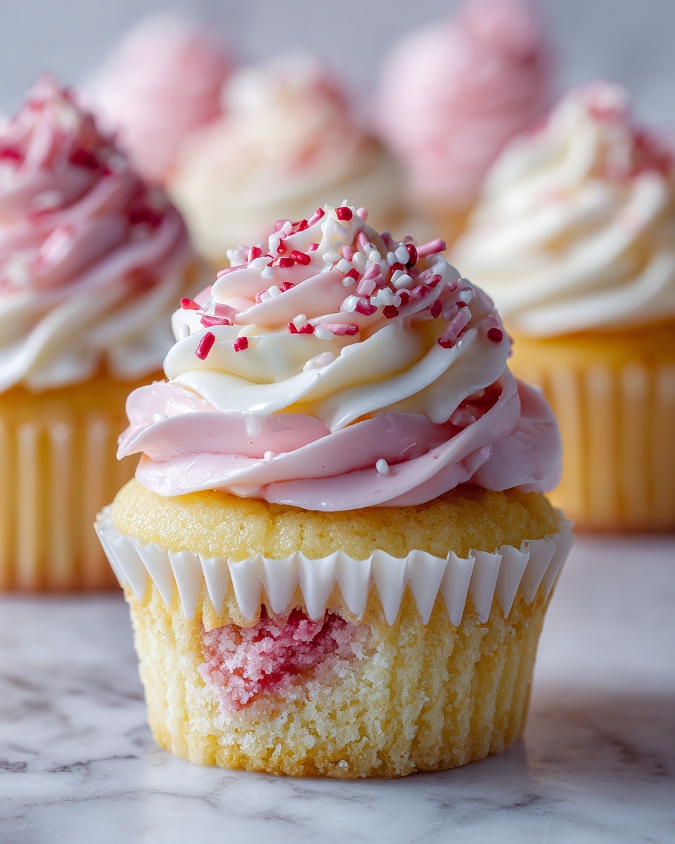 White Chocolate Strawberry Cupcakes Recipe - Recipe Image