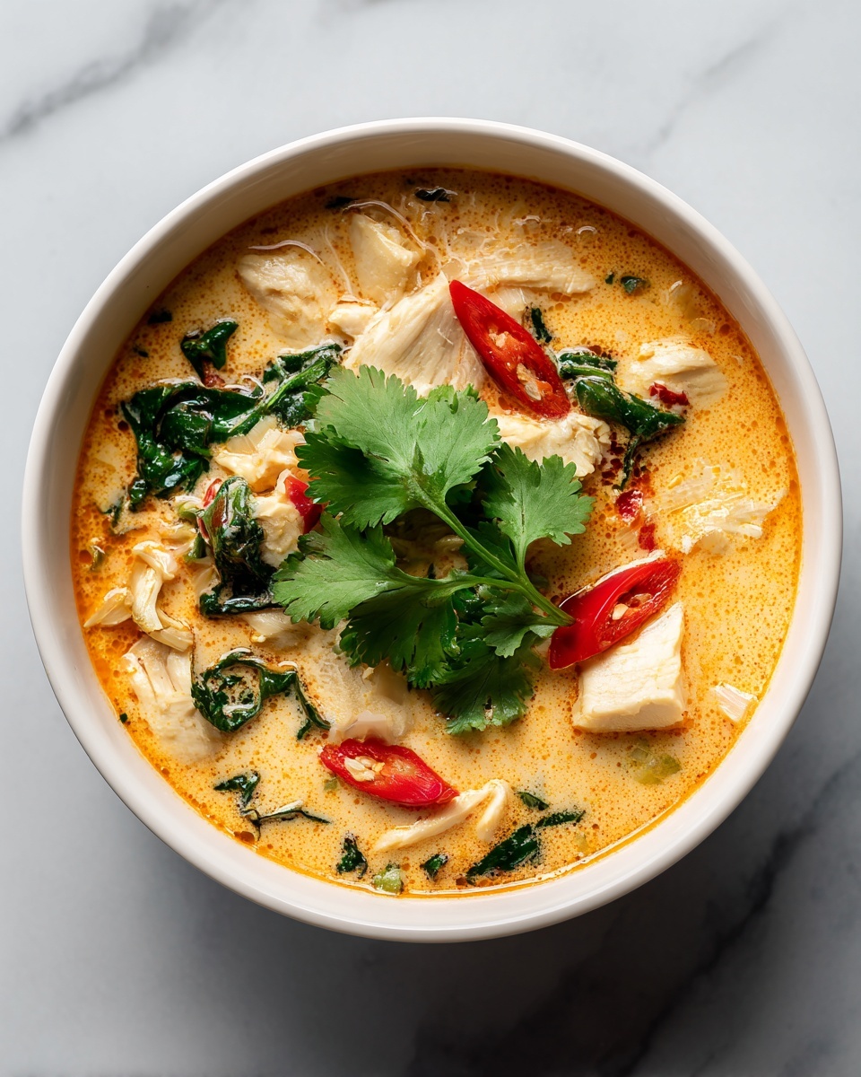 Easy Thai Curry Chicken Soup Recipe - Recipe Image