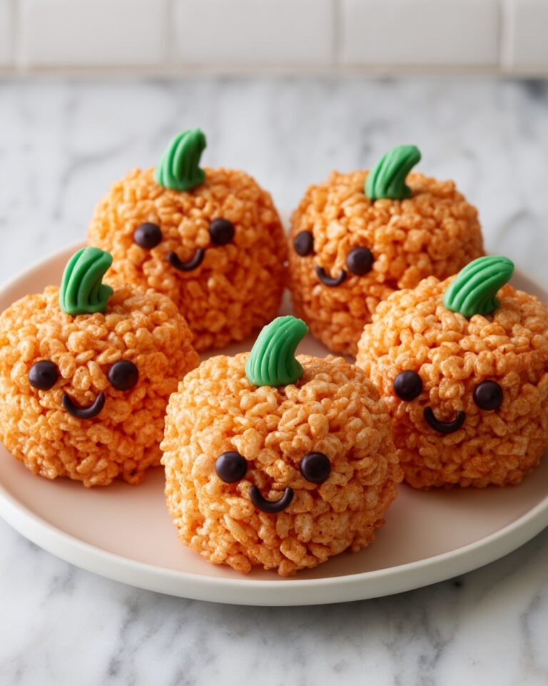 Pumpkin-Shaped Rice Krispie Treats Recipe