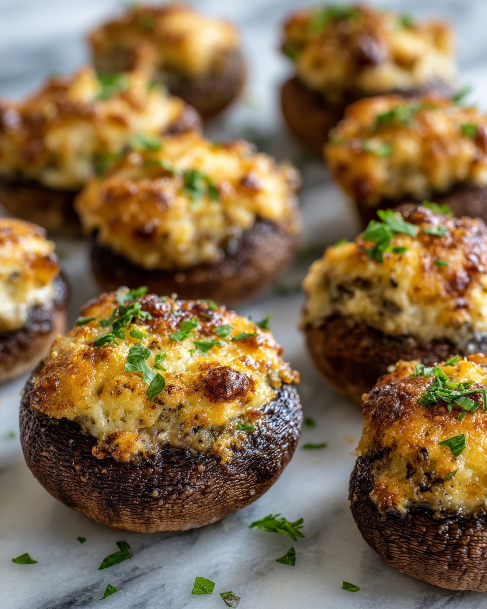 Crab Rangoon Stuffed Mushrooms Recipe - Recipe Image
