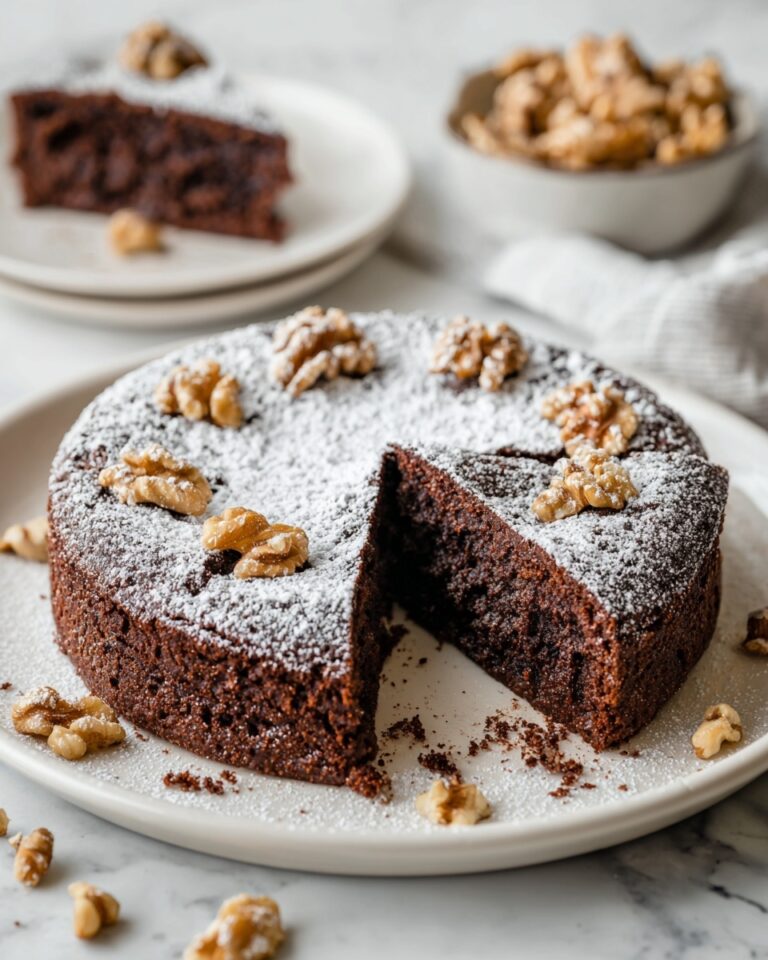 Simple Moist Chocolate Walnut Cake Recipe