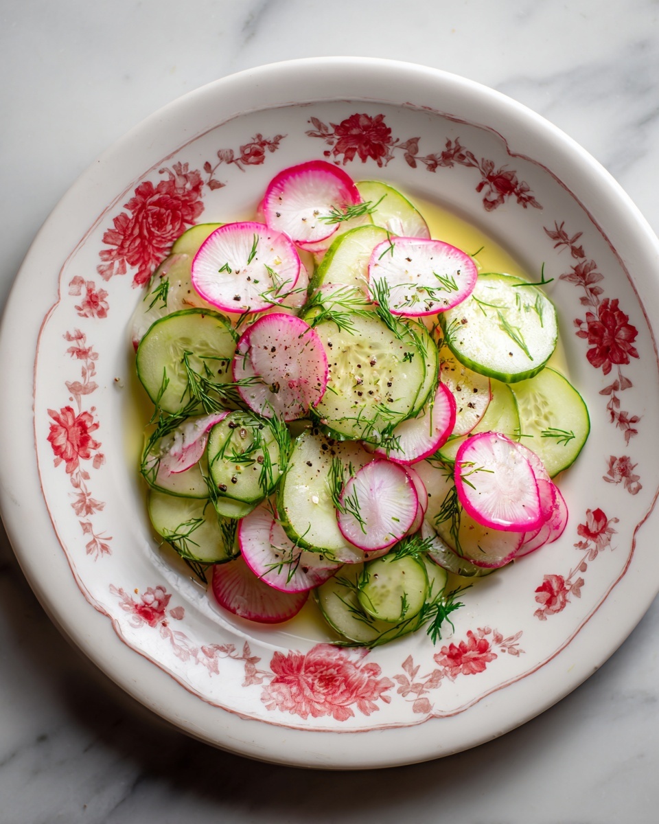 Dewy Dill Delight Radish and Cucumber Salad Recipe - Recipe Image