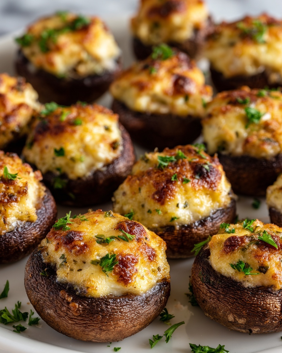 Crab Rangoon Stuffed Mushrooms Recipe - Recipe Image