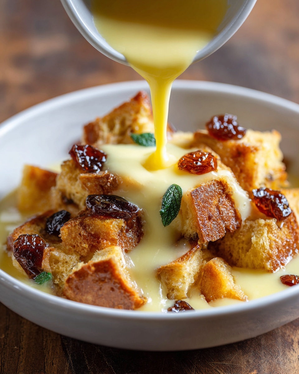 Bread Pudding with Vanilla Sauce Recipe - Recipe Image