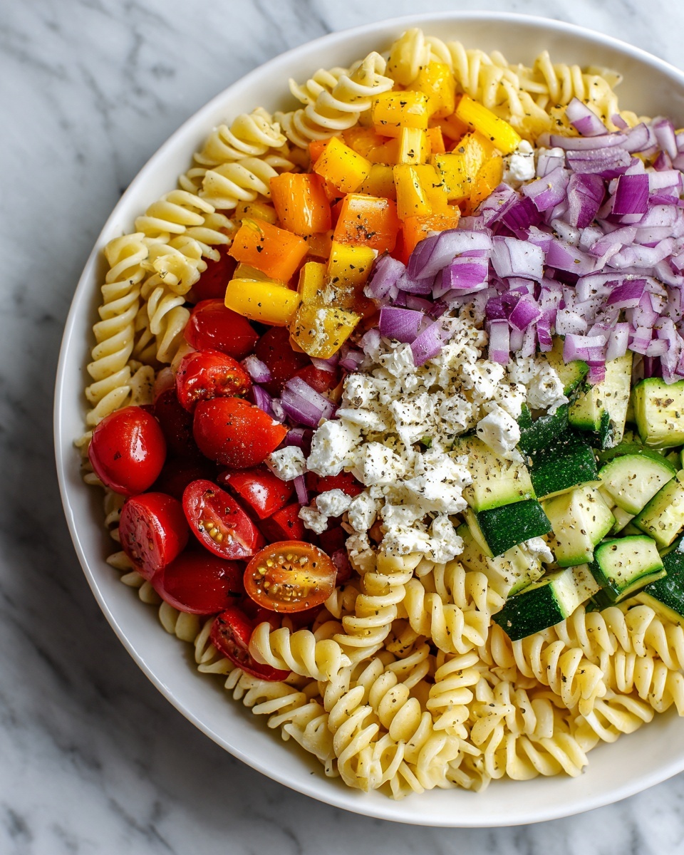 Feta & Roasted Veggie Pasta Recipe - Recipe Image