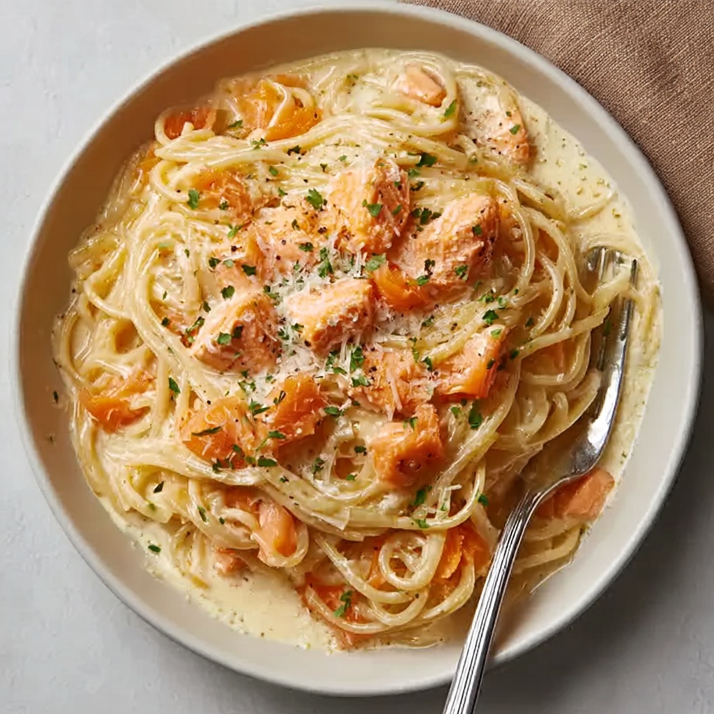 Smoked Salmon Carbonara Recipe - Recipe Image
