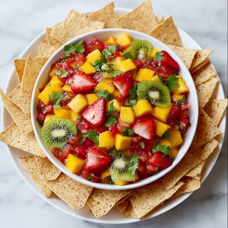 Strawberry Mango Salsa with Cinnamon-Sugar Tortilla Chips Recipe