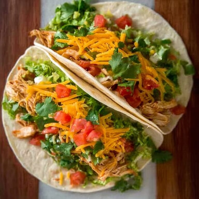 Slow Cooker Queso Chicken Tacos Recipe
