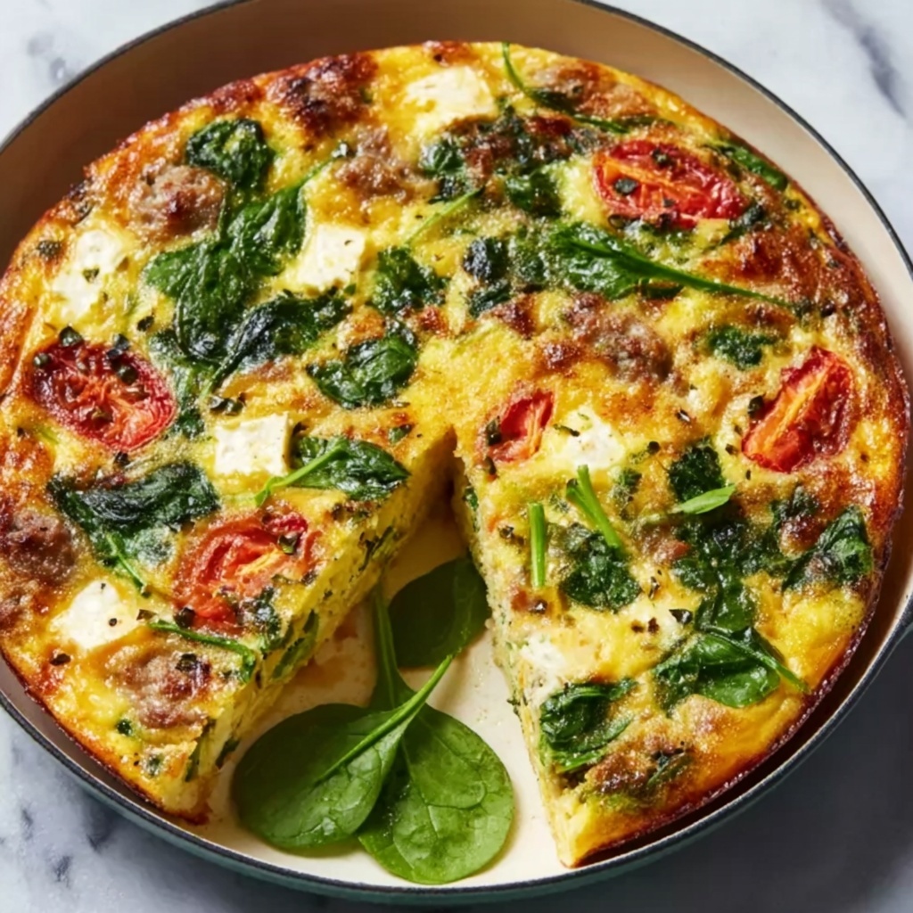 Air Fryer Chicken Sausage and Vegetable Frittata Recipe - Recipe Image