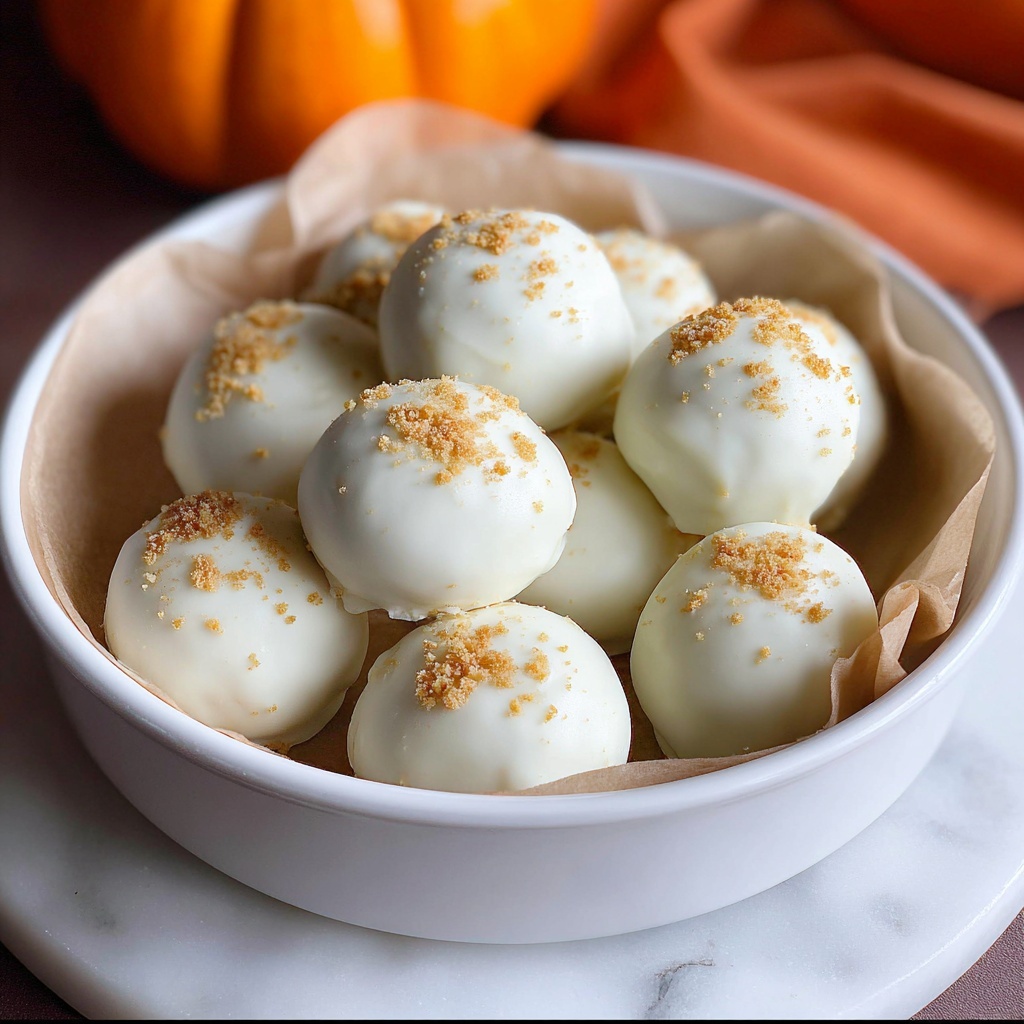 White Chocolate Pumpkin Truffles Recipe - Recipe Image