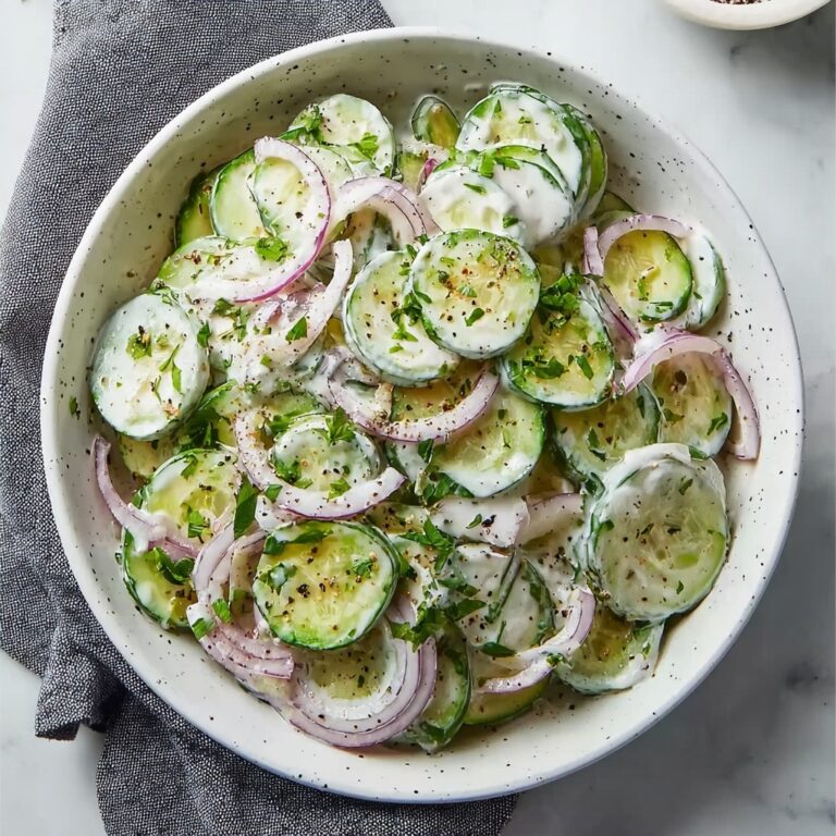 Creamy Cucumber Salad Recipe