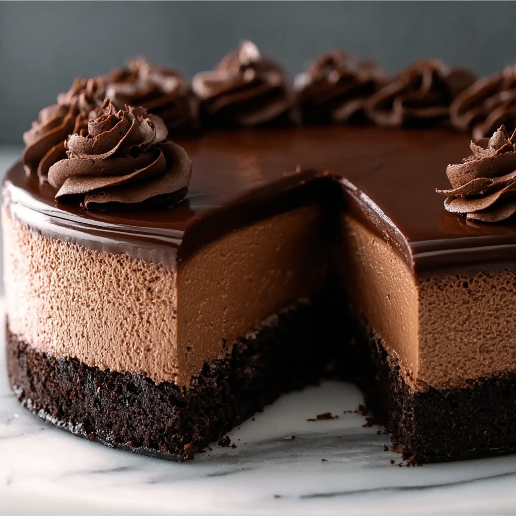 Decadent Vegan Chocolate Mousse Cake Recipe - Recipe Image